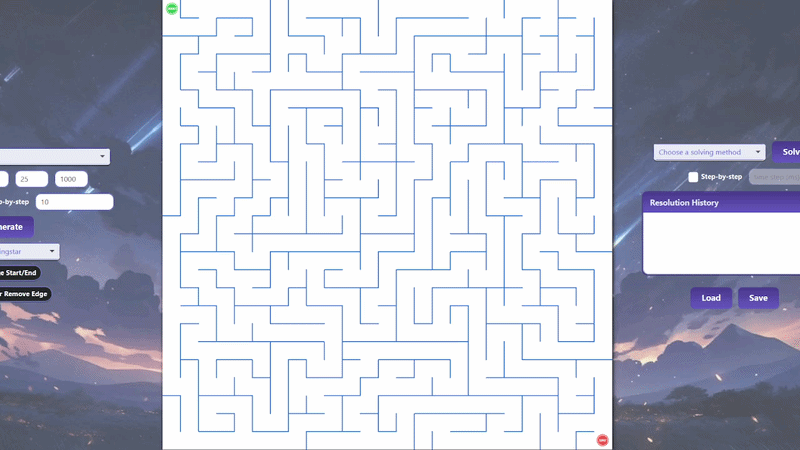 CYNAPSE - a randomized maze generartor and solver, available for demo on Github - May 2025